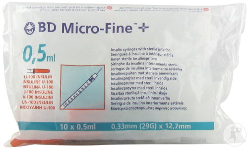 Insulin syringe 0.5ml